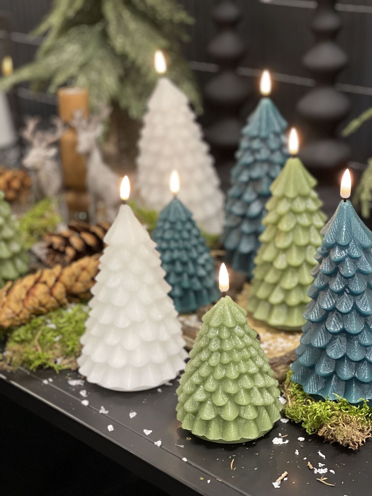 Weihnachtsbaum LED Kerze Weiß 11cm