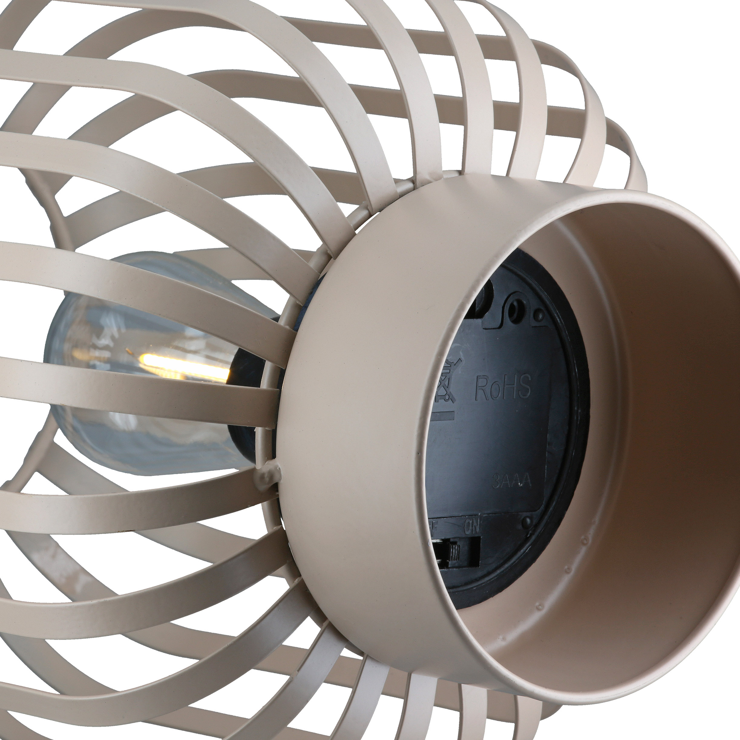 LED Windlicht Pavone beige