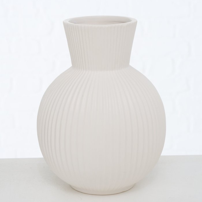 Vase Fezya 21cm Keramik weiß