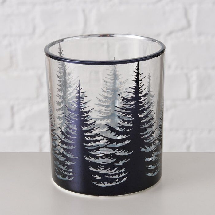 Windlicht Trees 10cm schwarz