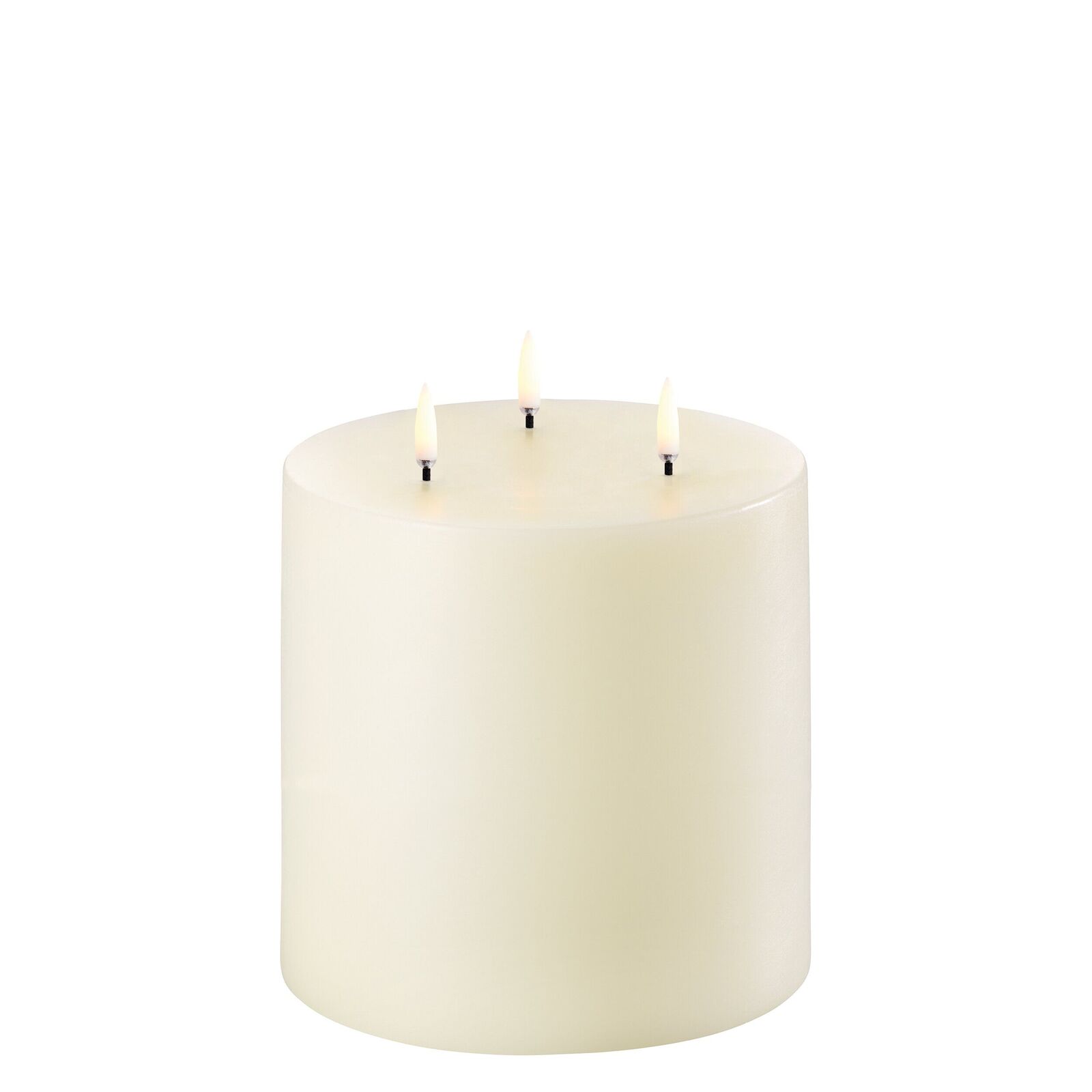 UL-TF-IV-C15218 Uyuni LED Stumpenkerze 15x15cm Ivory 3-Docht