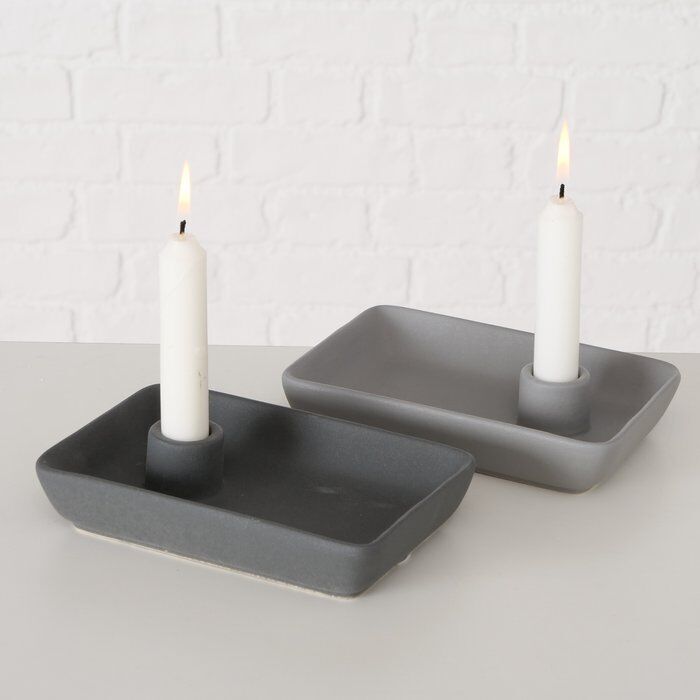 Kerzenleuchter Hanny hellgrau