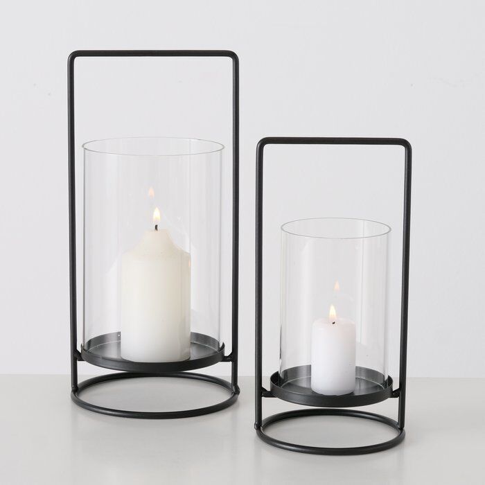 Detailbild-6X41HC6q-large Windlicht Timko schwarz 20cm