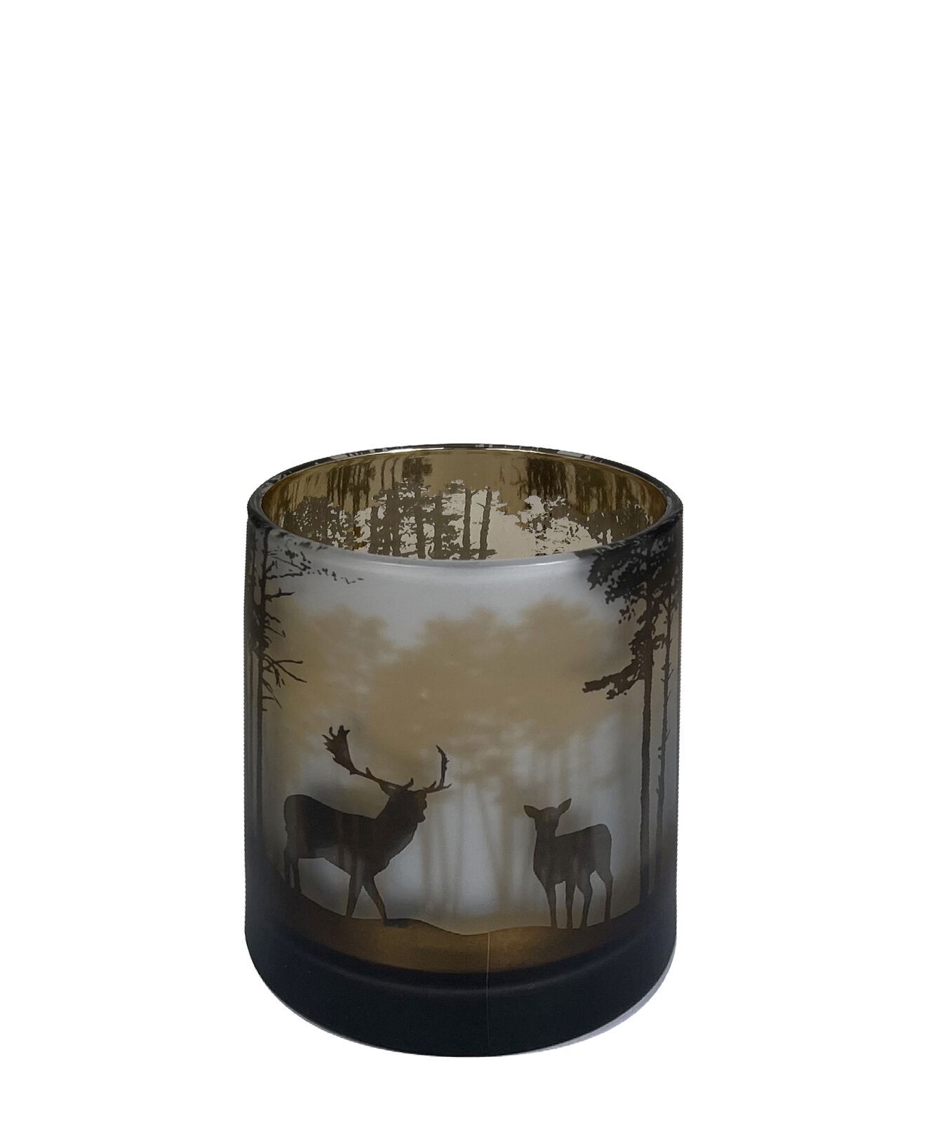 124603913 Windlicht Thalas Hirsche schwarz 12cm