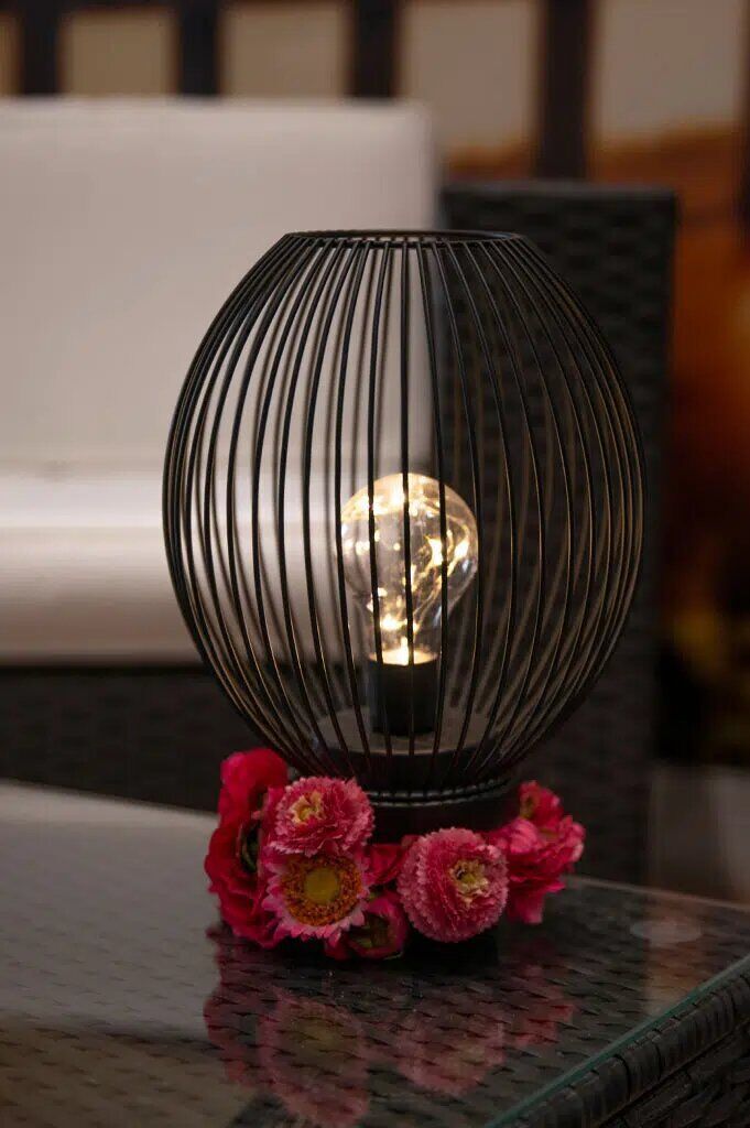 Lampe Glitter LED 15cm schwarz