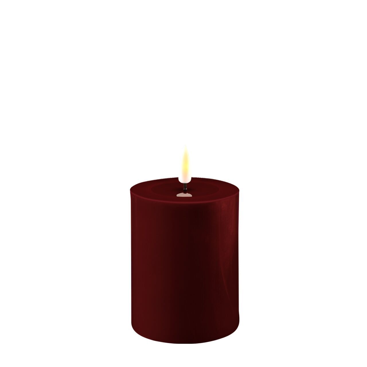 Stumpenkerze LED bourgogne 7,5 x 10cm