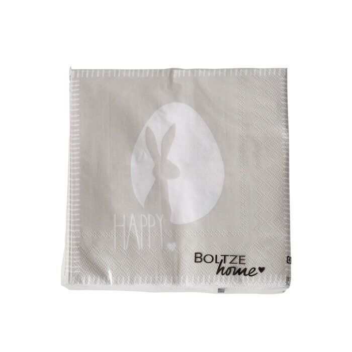 Serviette Jody 20 Stück weiß/grau Variante 1