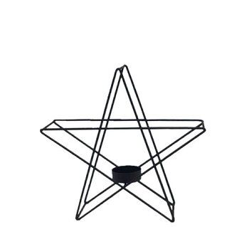 Teelichthalter Ossa Stern schwarz