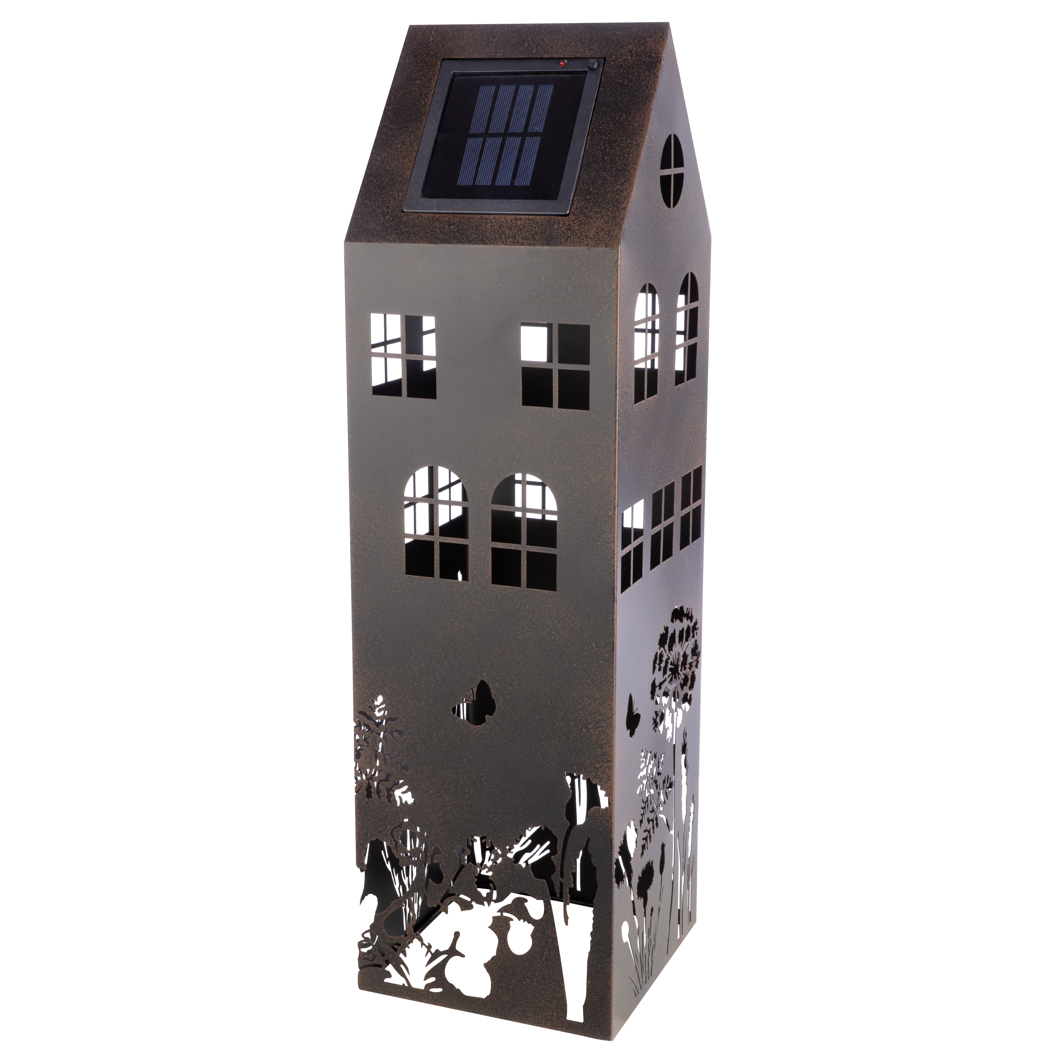 Solar Dekoobjekt Haus Wild Flowers 3er Set