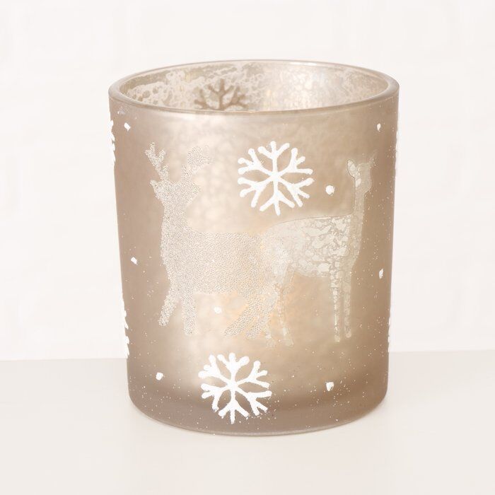 Windlicht Merivo 9cm hellbraun