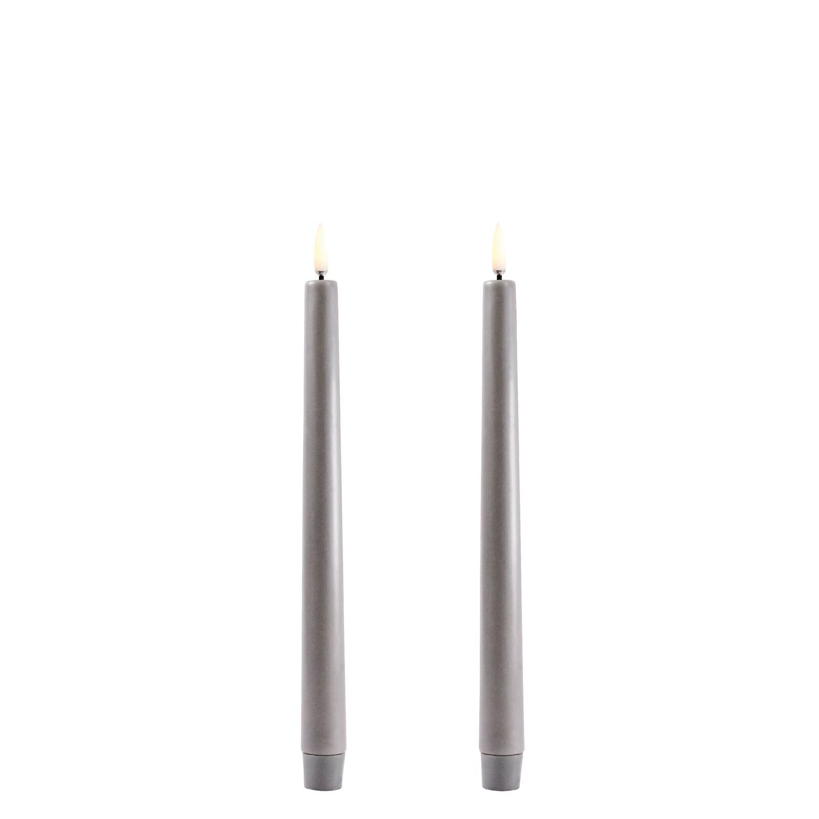 Uyuni LED Tafelkerze 25cm Grey 2 Stück