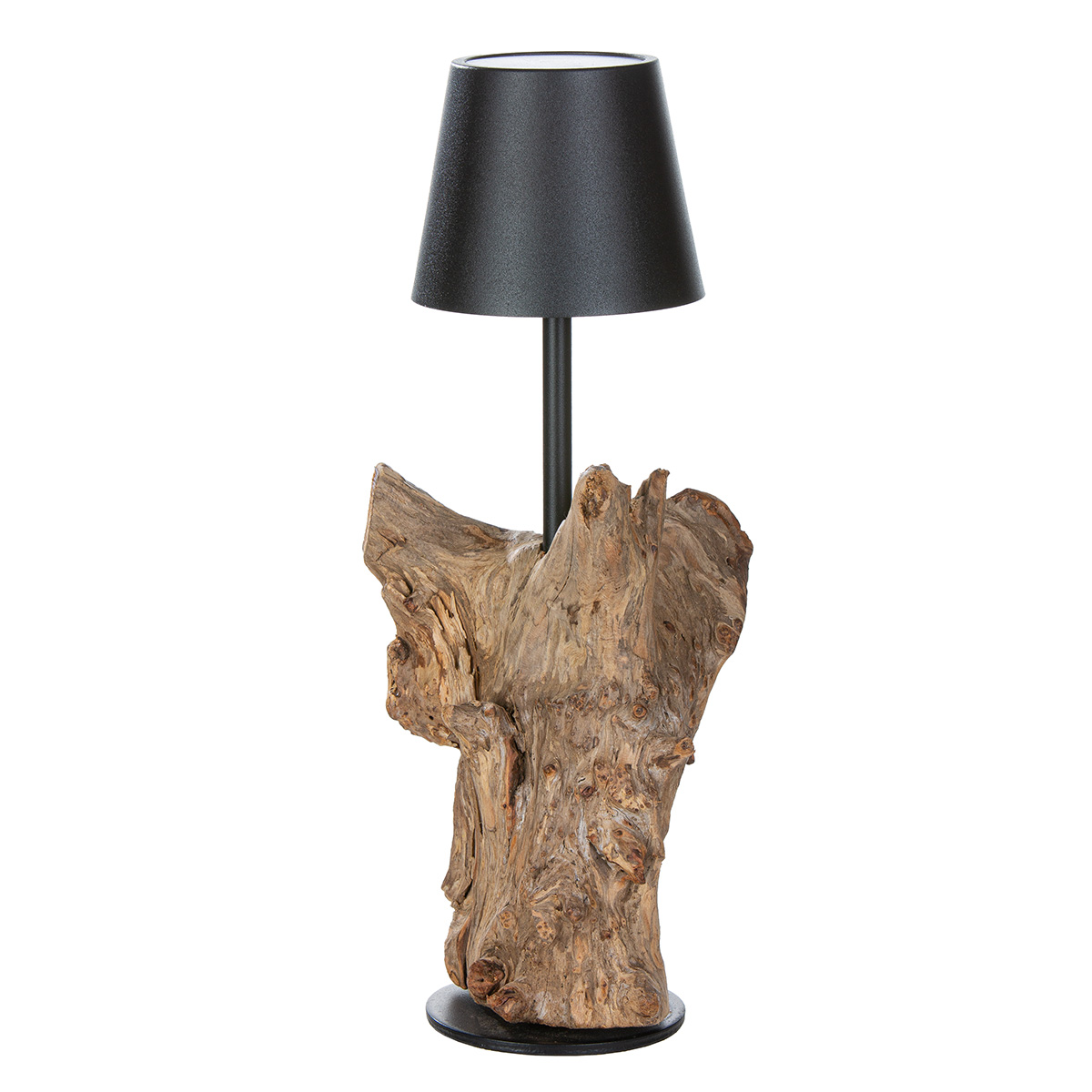 LED Tischleuchte USB Holz & Metall schwarz LED Tischleuchte USB Holz & Metall schwarz