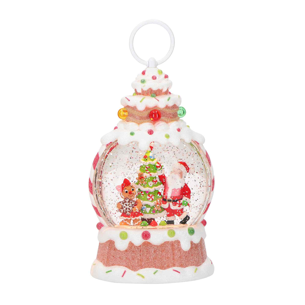 Christmas Lantern Water Spinning Santa Geburtstagstorte, Torte, Sahne, Nachtisch, Essen