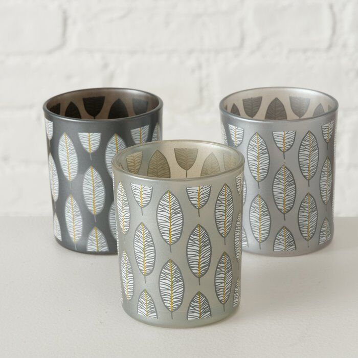 Windlicht Blata 8cm grau