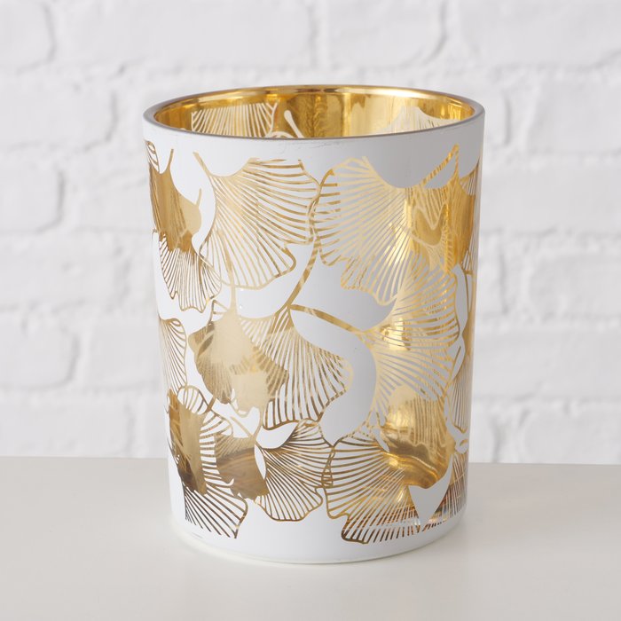 Einzelbild-lOMSKawE-large Windlicht Gingko 13cm weiß