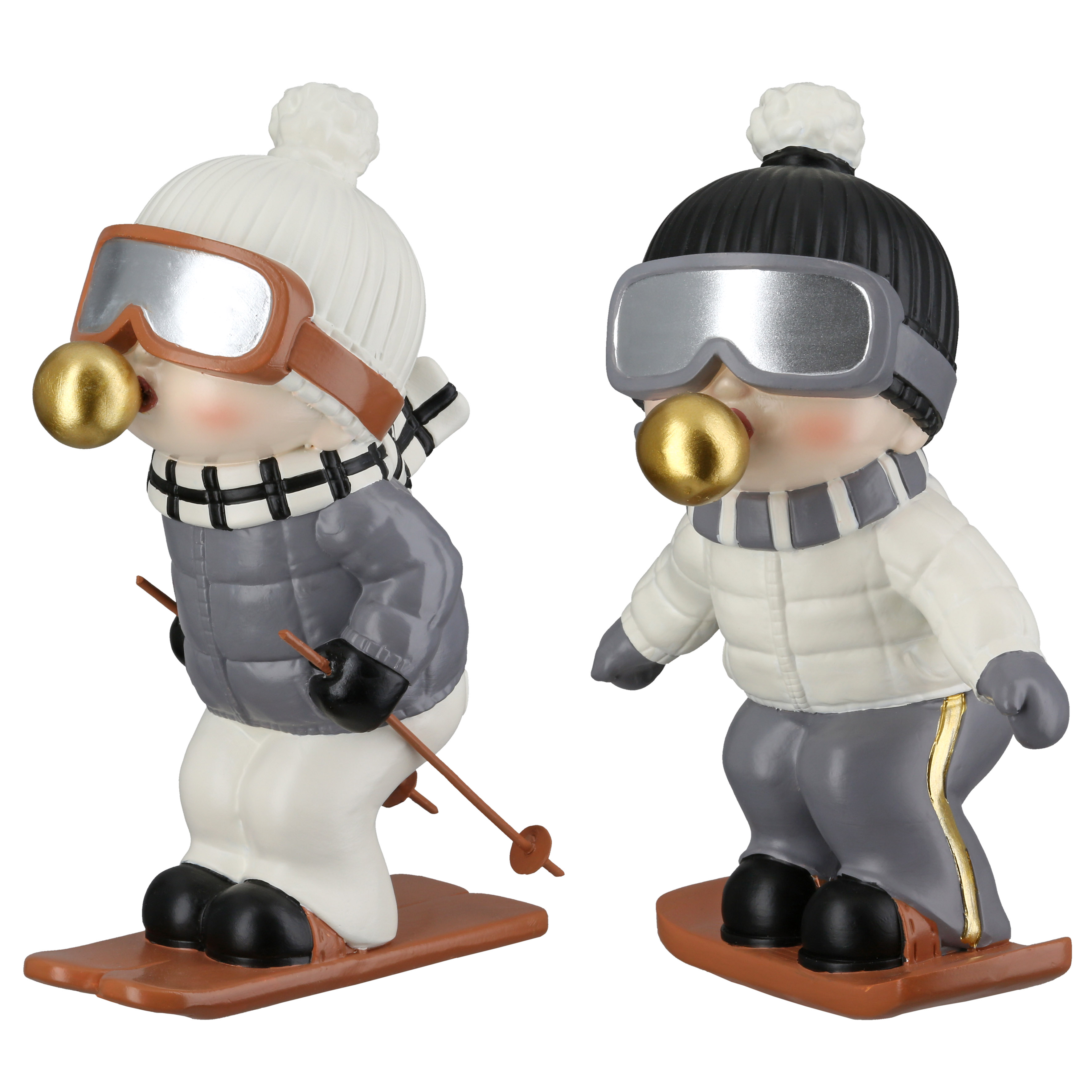 Winter, Skifahren, Figur, Schutzbrille, Schneeausrüstung