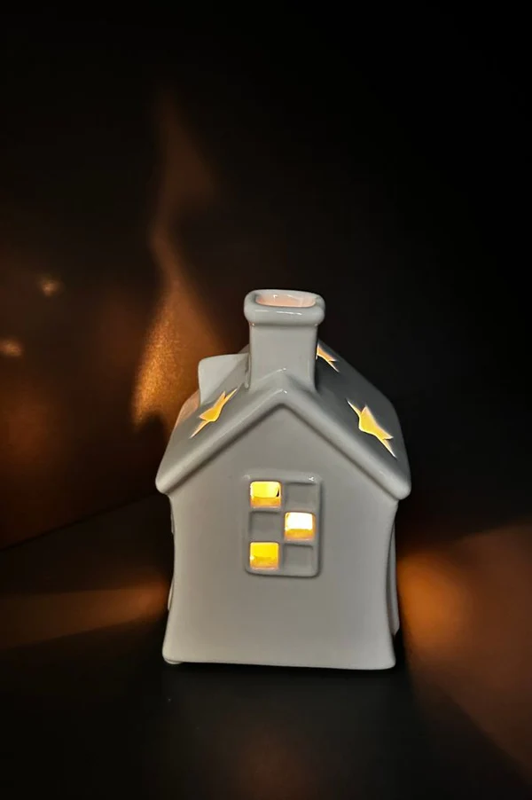 Teelichthaus Oliveto hoch cremeweiß Teelichthaus Oliveto hoch cremeweiß