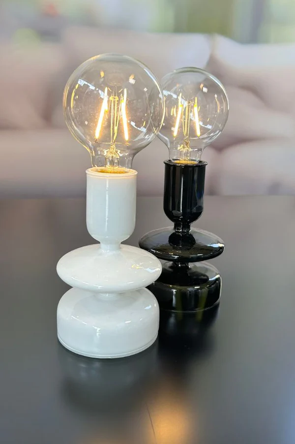 Lampe Savazza LED Glas schwarz 23,5cm