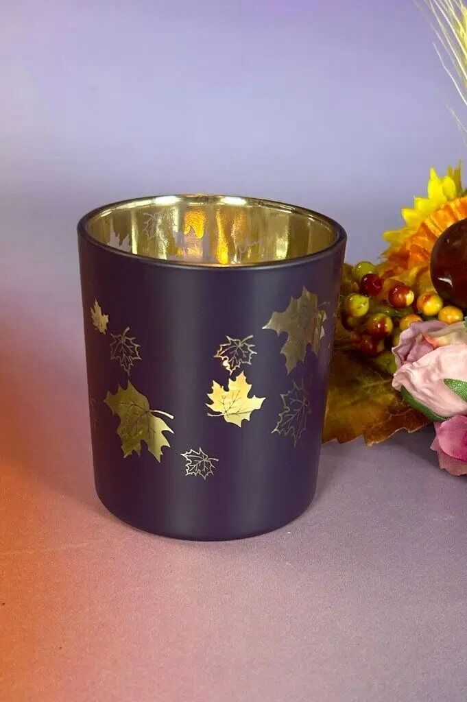 Piazza Ahorn Votivglas 7cm red plum/gold Kochgeschirr, Topf, Tasse