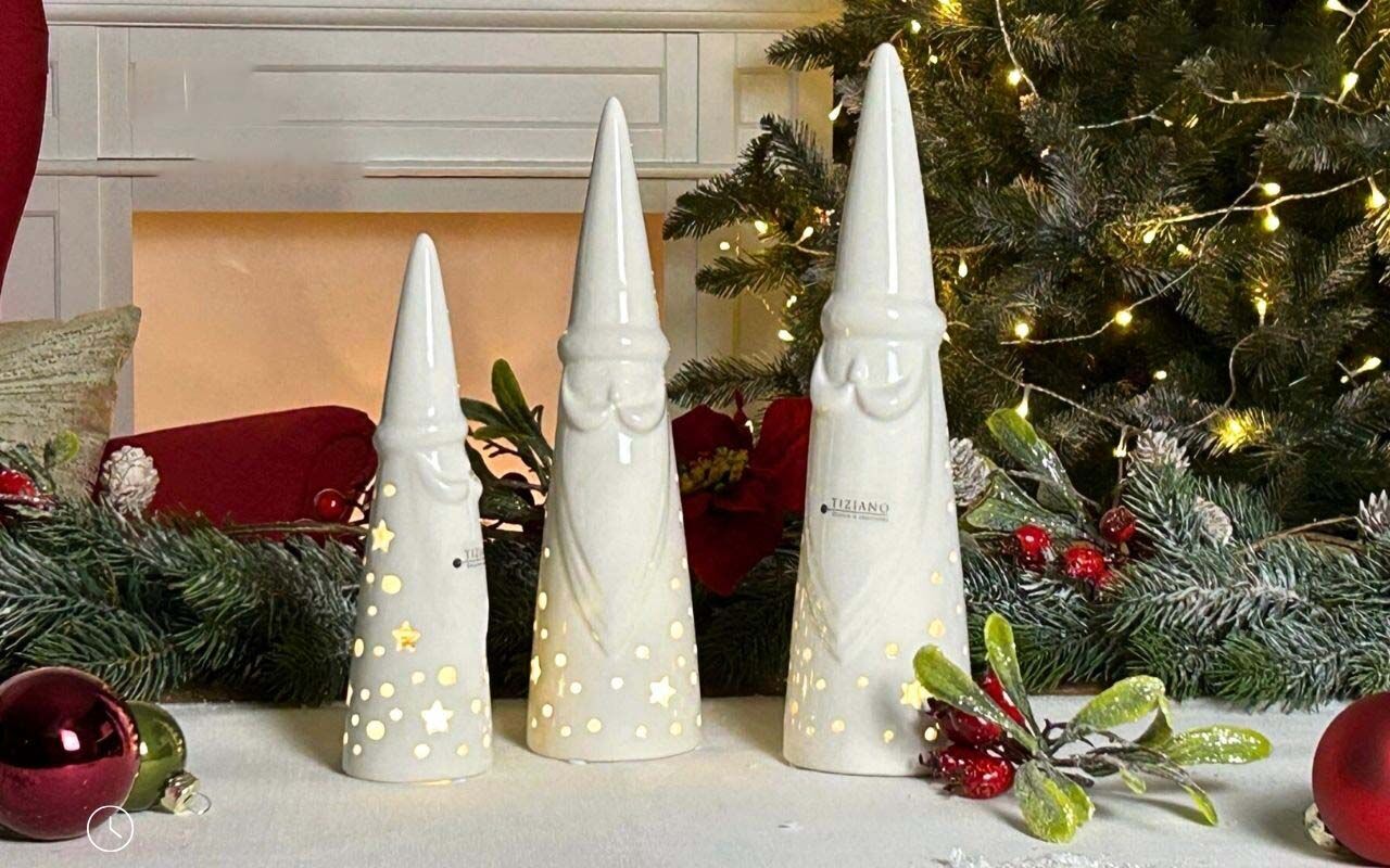 Santa Tinello 20cm LED cremeweiß Weihnachten, Weihnachtsdekorationen, Festival