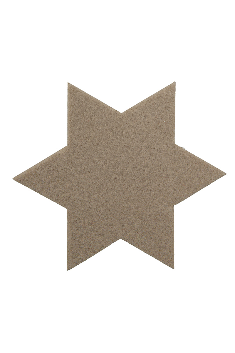 Untersetzer Stern beige 6 Stück Sternsymbol, Symbol