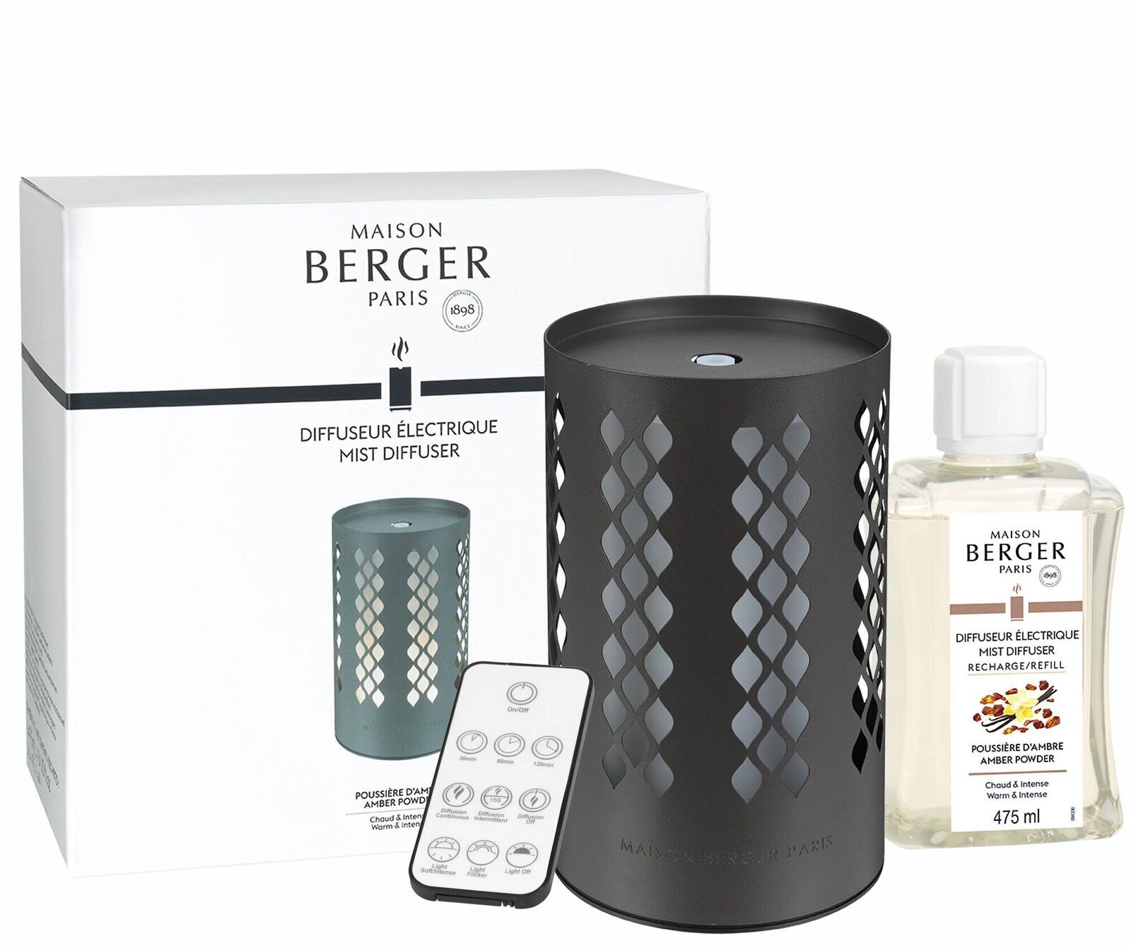 Losange Anthrazit - Pudriger Amber Elektrischer Aroma Diffuser