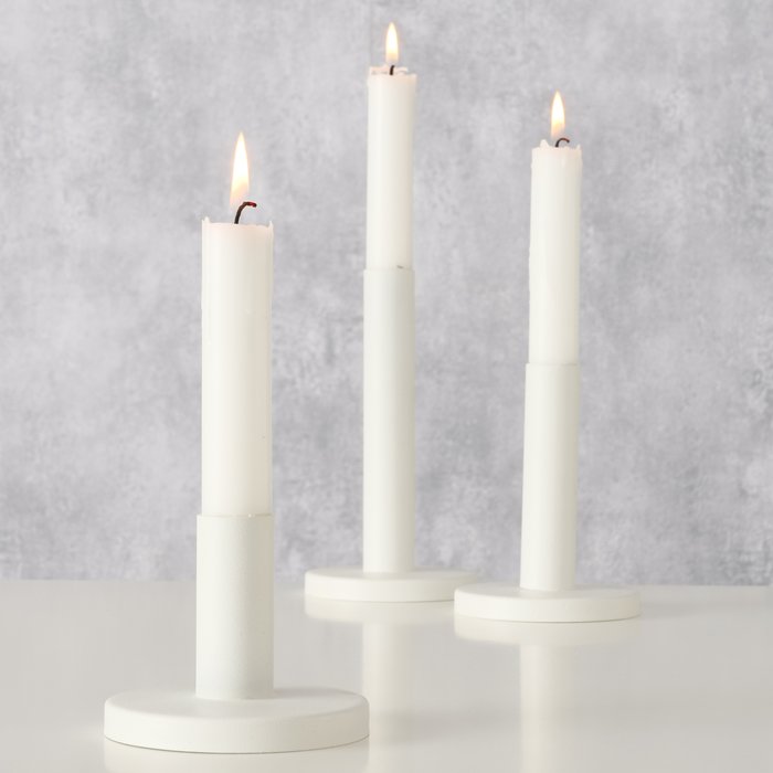 Kerzenleuchter-Set Malko weiß