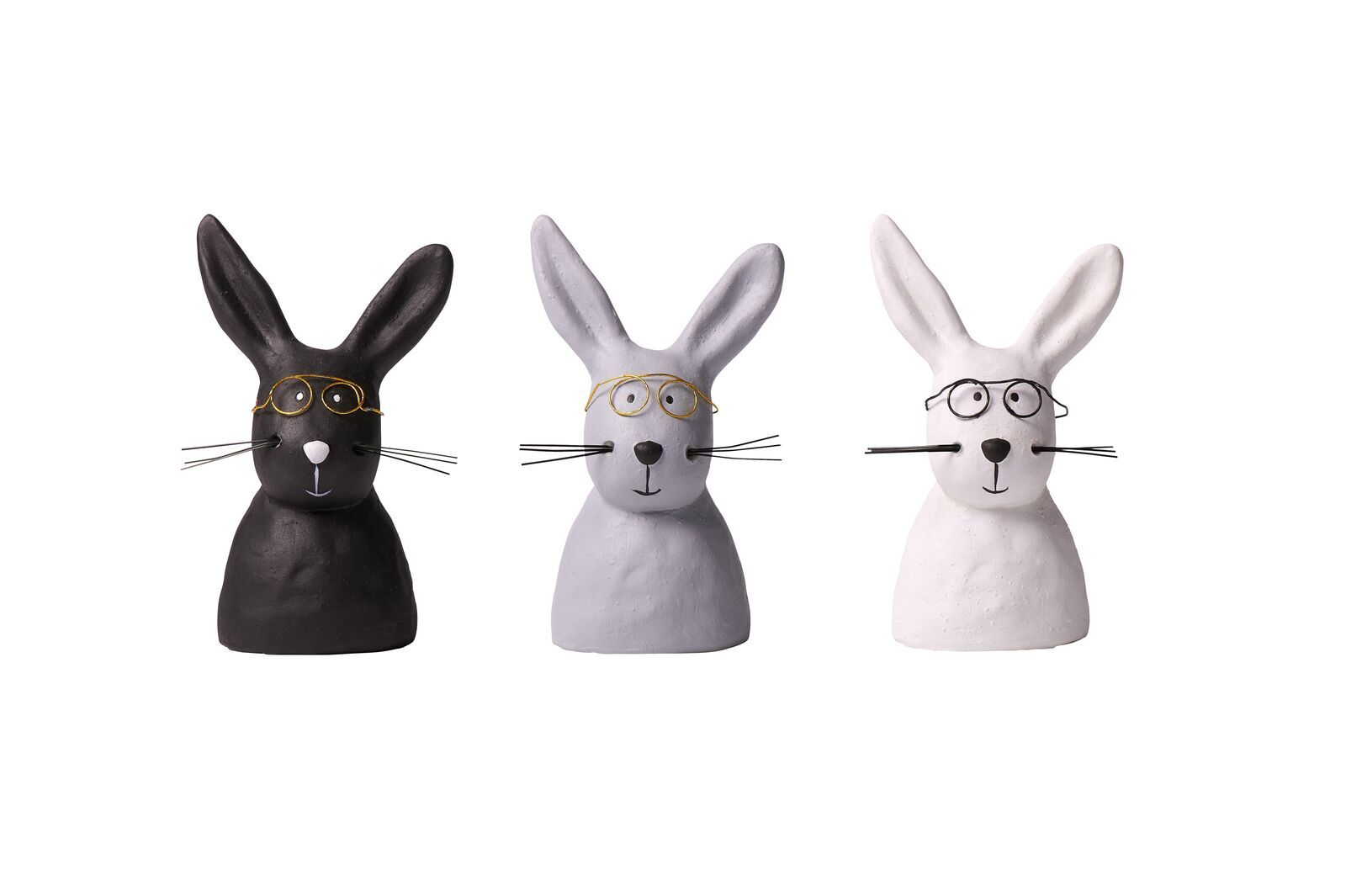 1056803020StB95uNyethMX Nerdy Deko-Hase mit Brille S schwarz