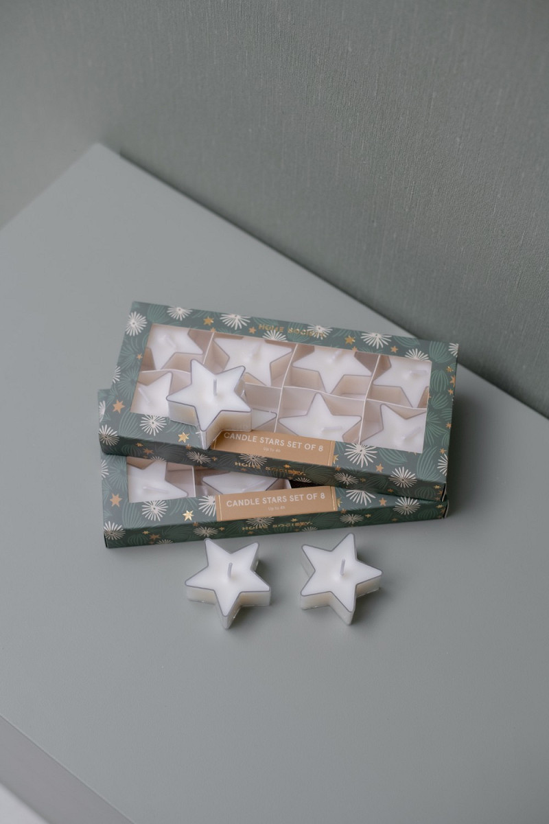 Sterne, Kerzen, Wachs, Weihnachtsdeko, Set