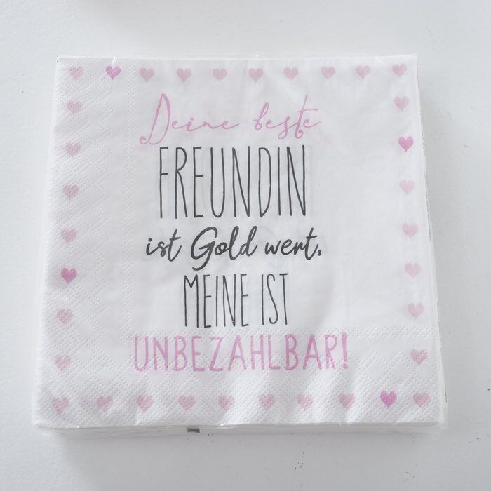 Serviette Friends 20 Stück rosa Variante 3