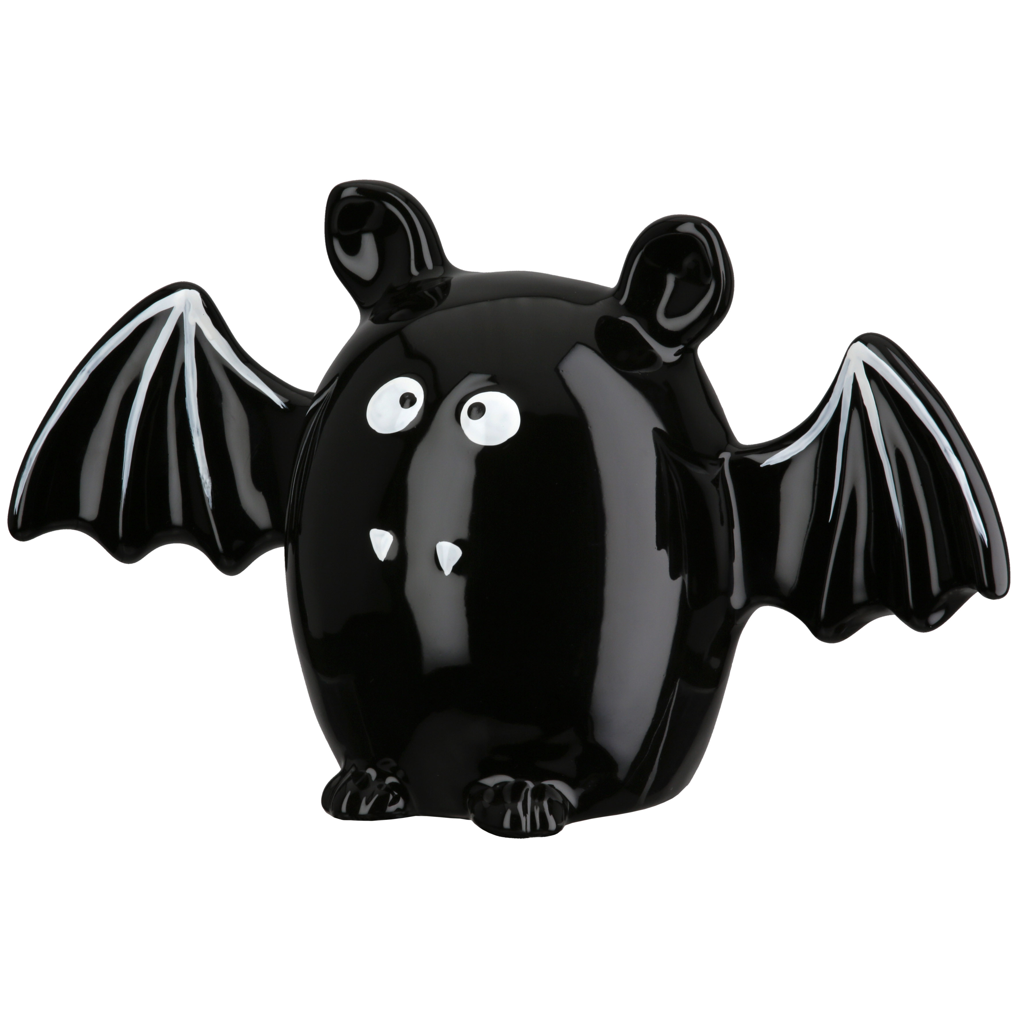 Dekofigur Fledermaus Halloween Fledermaus, Figur, Schwarz, Glänzend, Dekoration