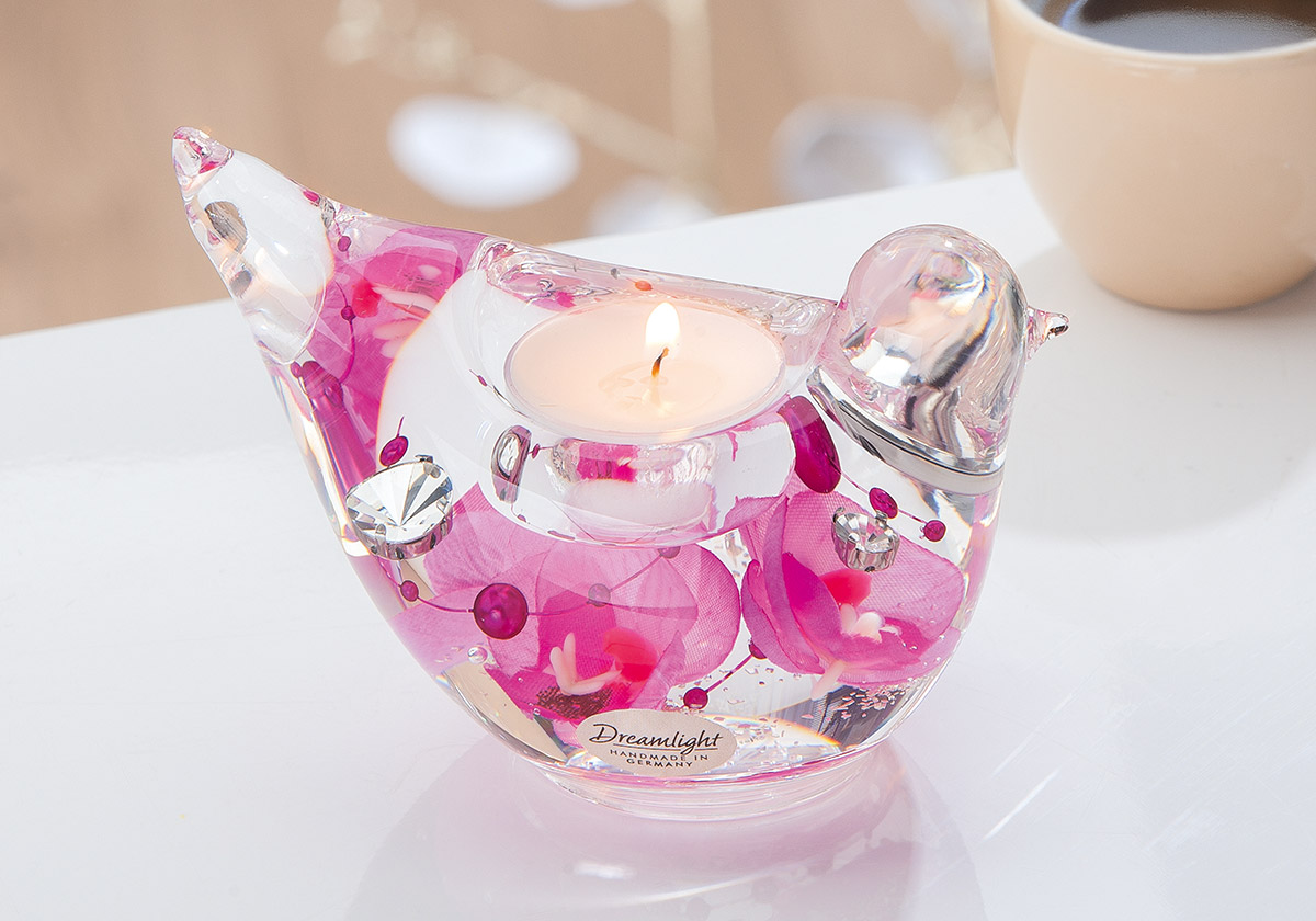 Dreamlight Teelichtleuchter Stars - Candela Classic Teelicht, Schmuckglas, Pink, Dekoration, Votivkerze
