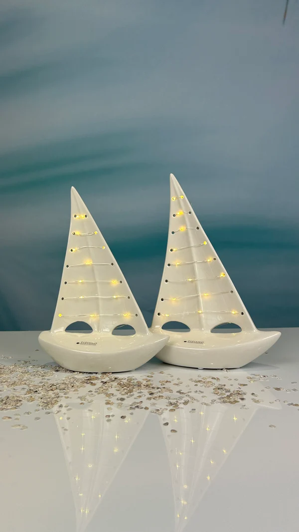 Boot Andiamo LED cremeweiß 30cm Boot Andiamo LED cremeweiß 30cm