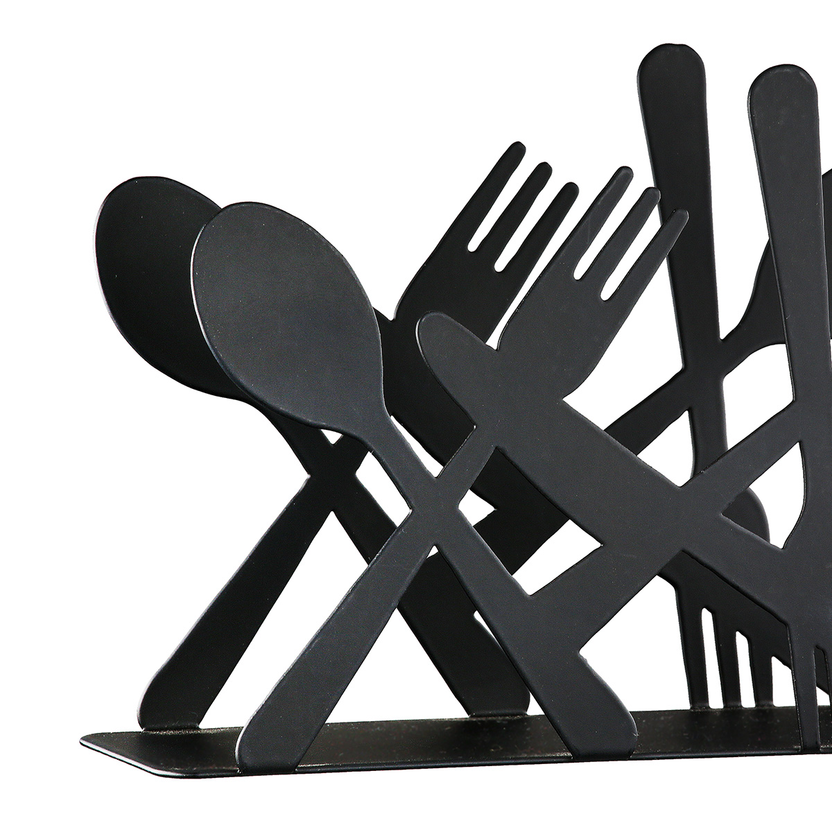Kaffeelöffel, Küchenutensilien, Silikon/Metall, Schwarz, Kunststoffset