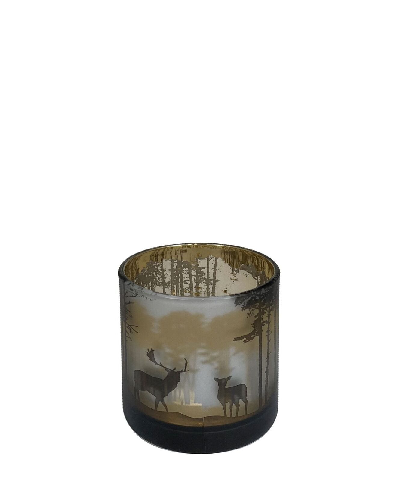 124603813 Windlicht Thalas Hirsche schwarz 8cm