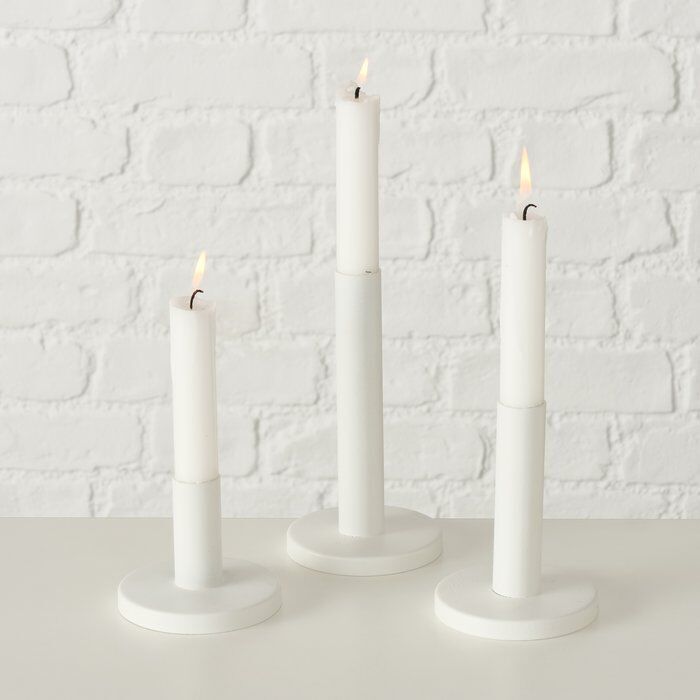 Kerzenleuchter-Set Malko weiß