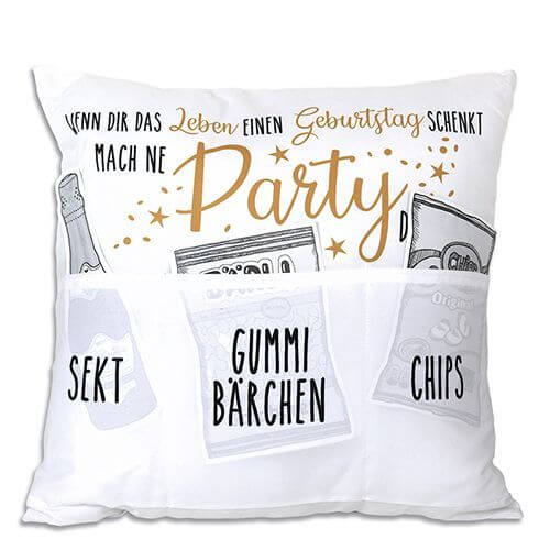 Partykissen Partykissen mit 3 Einstecktaschen Hergo Creation