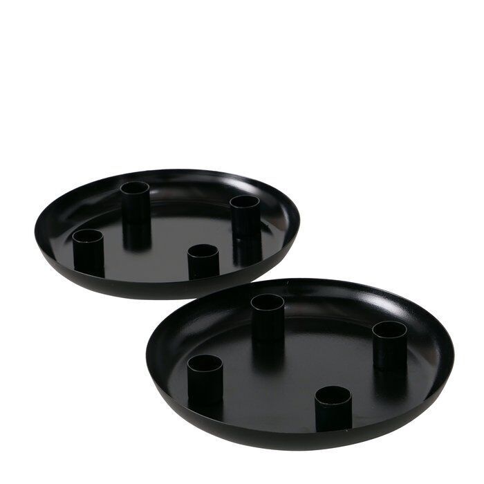 Kerzenleuchter Remius schwarz glänzend