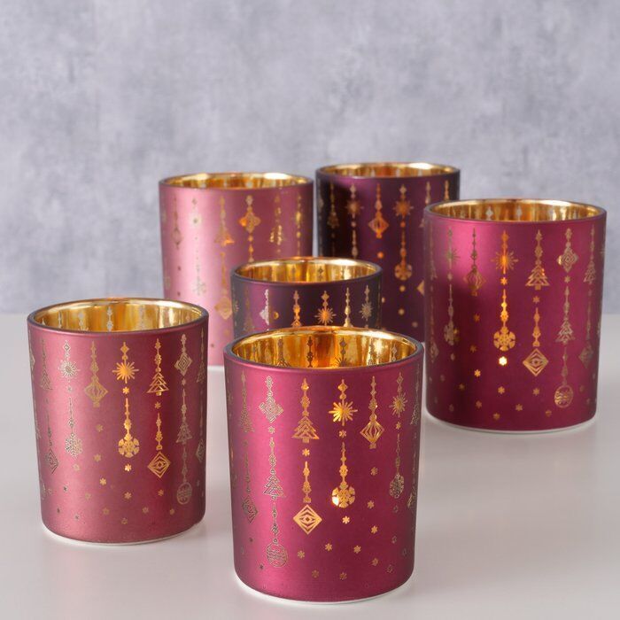 Windlicht Eleganto pink 8cm