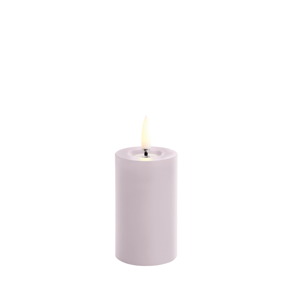 Uyuni LED Stumpenkerze 5 x 7,5cm melted light lavender
