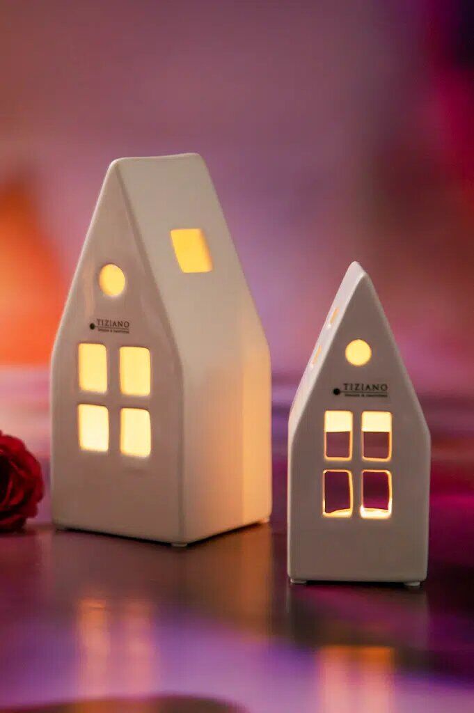 Lichthaus Mimosa 15cm cremeweiß