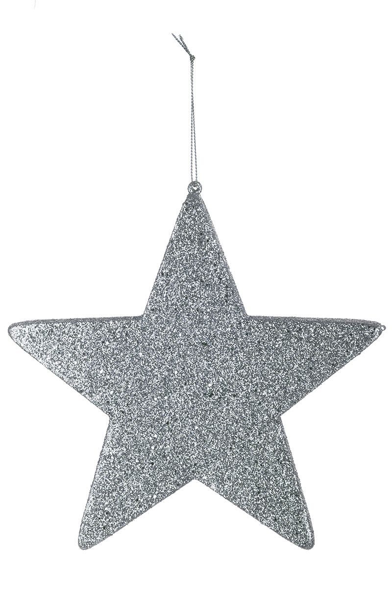 Deko Hänger Shine Stern silber 11,5cm Sternsymbol, Symbol