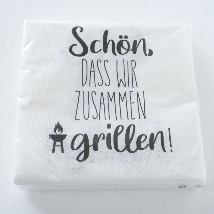 Serviette Schön weiß 20 Stück Design 3