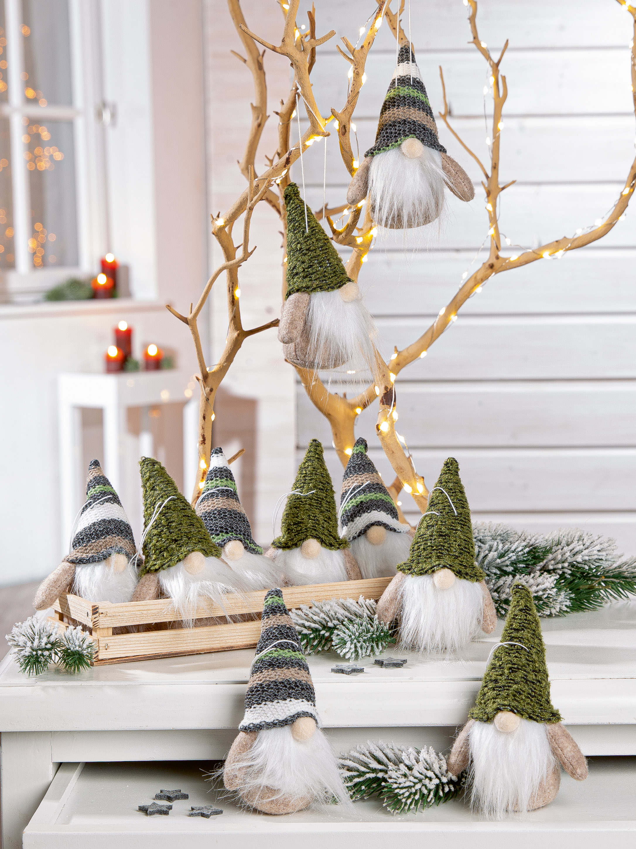 Deko Hänger Wichtel Lennard 2fach sortiert Weihnachten, Weihnachtsdekorationen, Festival