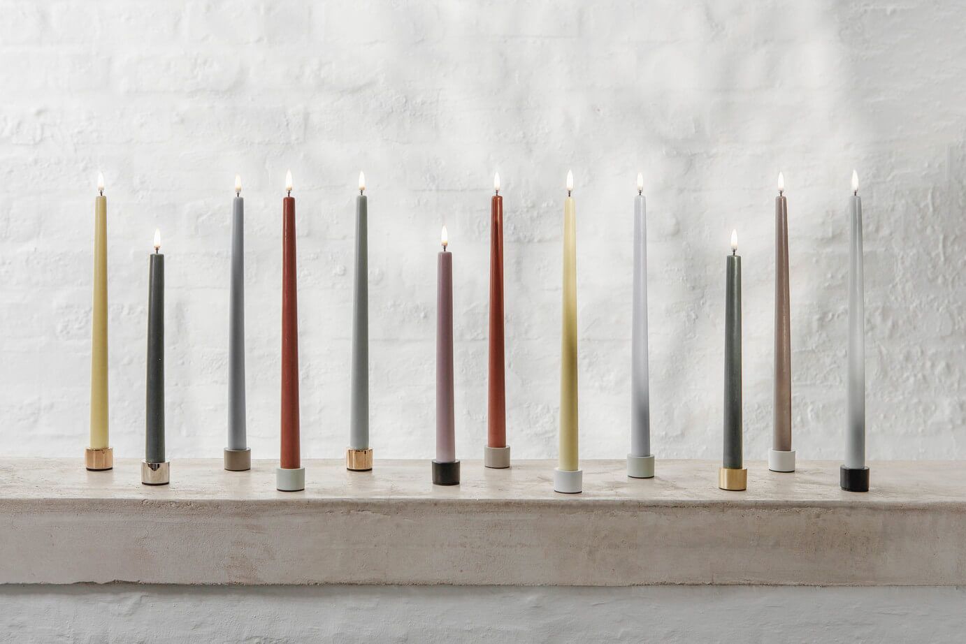 Uyuni Tafelkerzenhalter Light mattweiß 2 Stück Uyuni Tafelkerzenhalter Light mattweiß 2 Stück