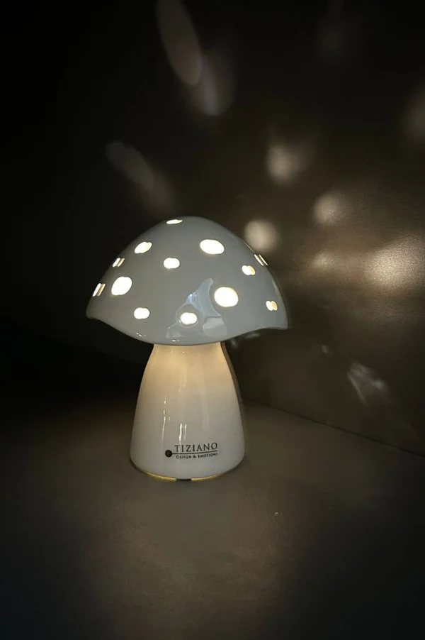 mushroom lamp, Tischleuchte, weiße Lampe, Perforierte Lampenschirm, Dekorationsbeleuchtung