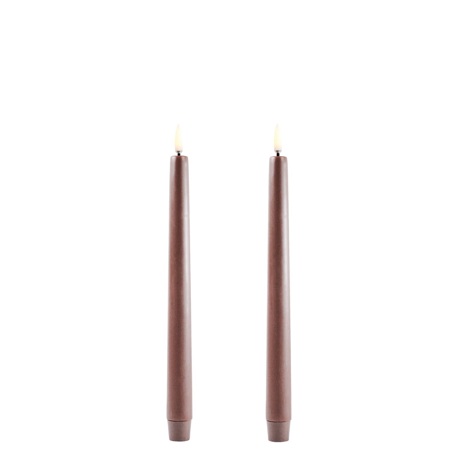 UL-TA-BR02325-2 Uyuni LED Tafelkerze 25cm Caramel 2 Stück