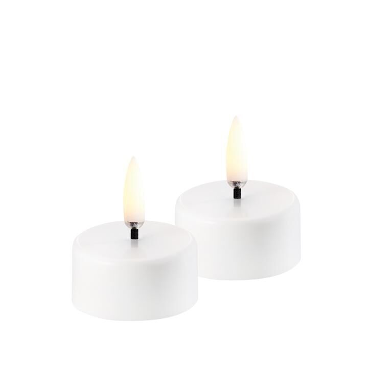 Uyuni LED Teelicht rechargeable nordic white 2 Stück Kerze