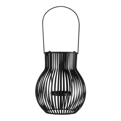 Upside Down Lantern von Piffany, Outdoor, Medium, Schwarz Laterne, Lichtkugel, Metalllampe, Gartenlaterne, Hängetaschen