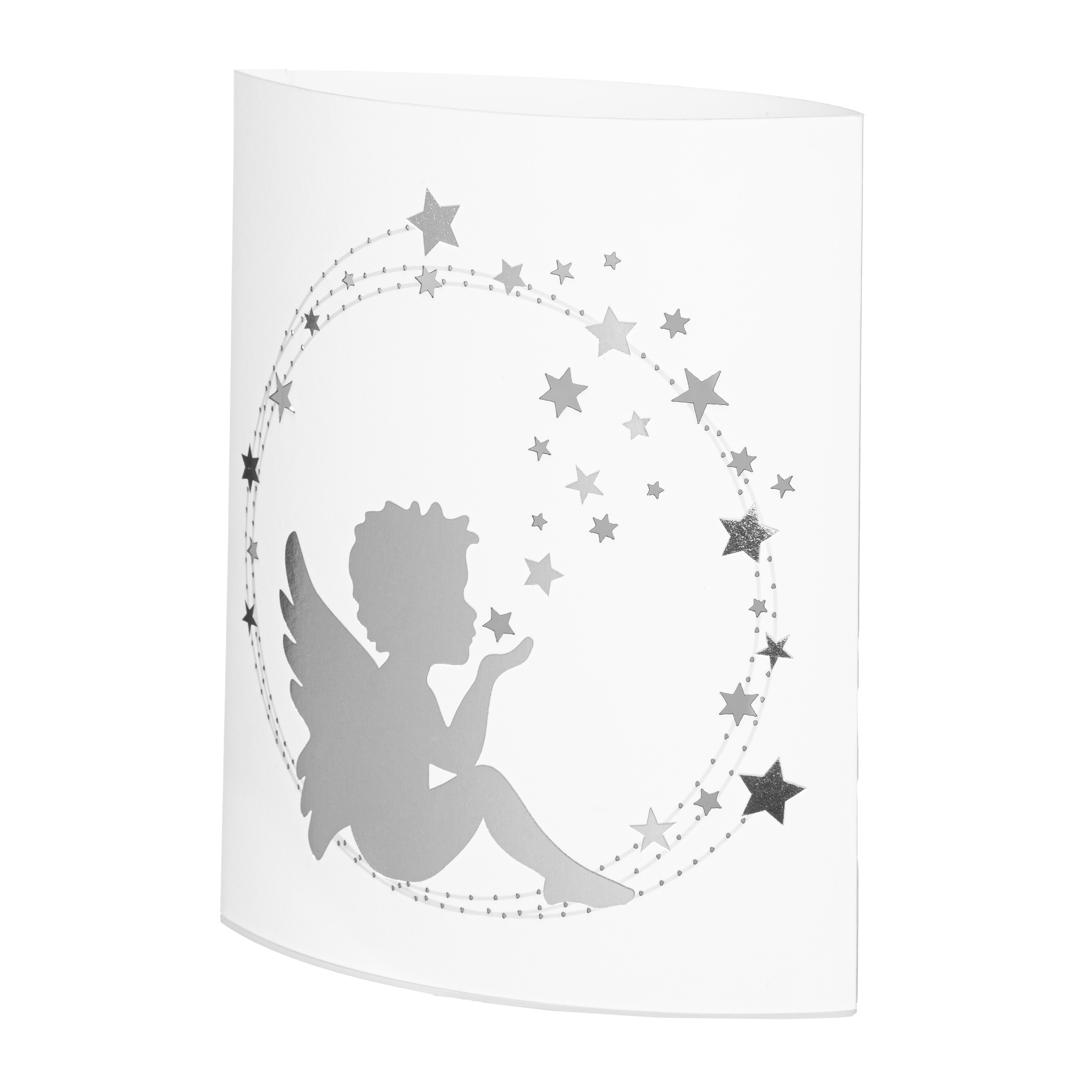 Dekoleuchte Engelszauber LED Papier silber Dekoleuchte Engelszauber LED Papier silber
